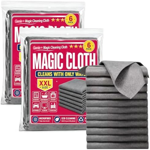 12PCs Magic Cloth, Magic Cleaning Cloth, Reusable Microfiber Cleaning Cloth by Wadfey