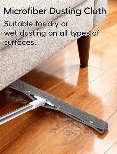 Floor Squeegee Broom with Long Handle, Heavy Duty Rubber Squeegee Kit, Scrubber - Image 5