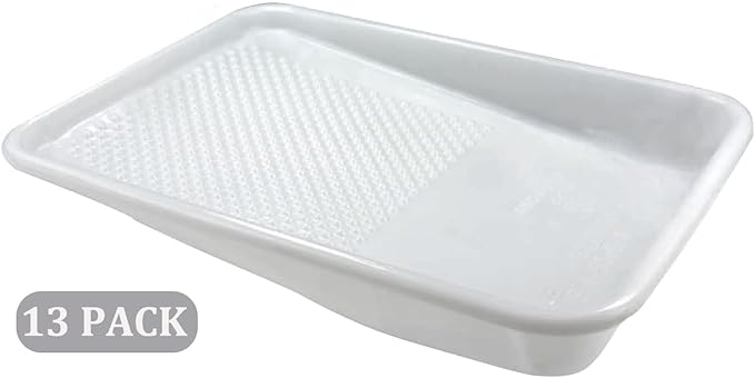 Great Andrew Paint Tray Liners 9 Inch, 13 Pack Disposable Paint Roller Tray Liners, Paint Pan Textured Liners for House Painting Projects, Home or Commercial Use