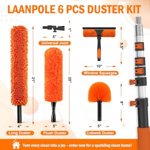 LAANPOLE 30FT High Reach Duster Cleaning Kit - Image 3