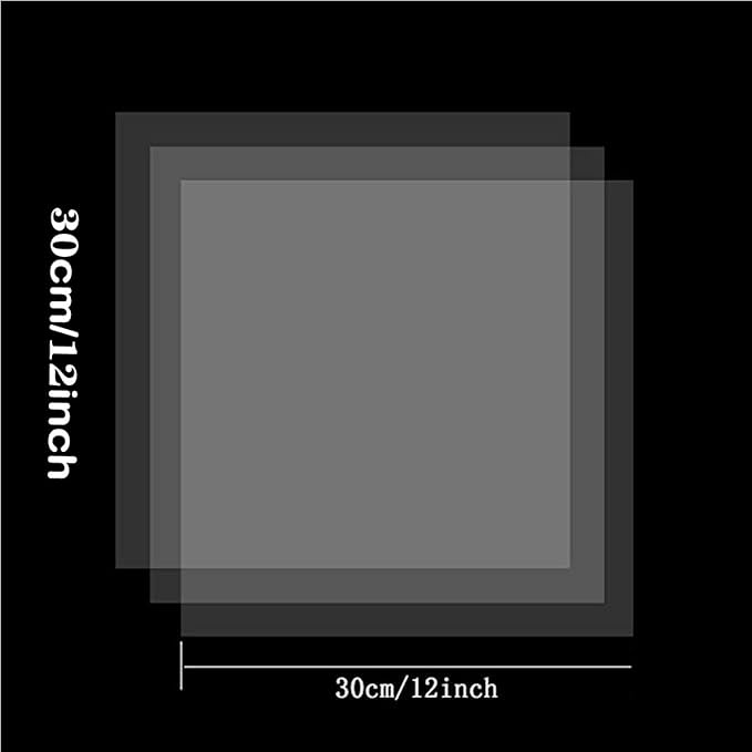 15 Pieces 4 mil Blank Stencil Sheets, 12 x 12 Inch Clear Blank Material Mylar Templates, Square Stencil Template for Vinyl Cutting Machine/Silhouette Stencils Material