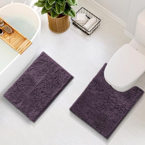 Hearth & Harbor Bathroom Rugs, Chenille Bath Mat - Image 4