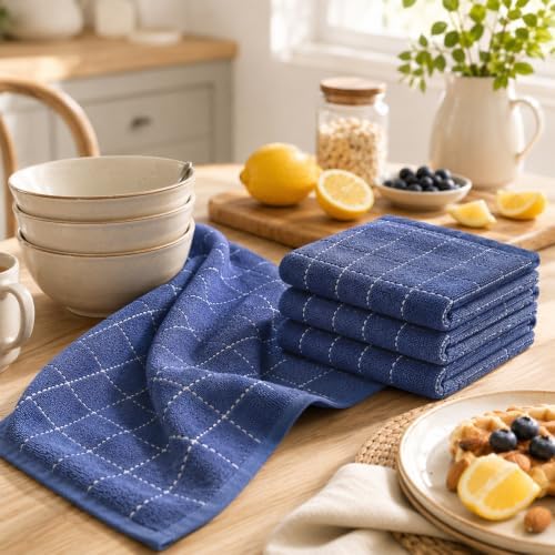 Kitinjoy 100% Cotton Kitchen Towels and Dishcloths Set - Image 3