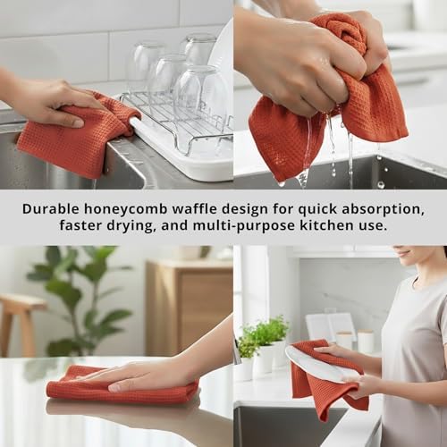 PurpleEssences Solid Kitchen Cloths, Dish Towel 15x25 Set of 4 - Image 5
