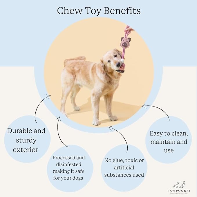 Natural Jute Dog Chew Toy – Tough Paw-Shaped Puppy Teething Toy, Durable & Safe - Image 9