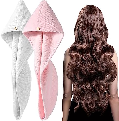 YFONG 2 Pack Large Microfiber Hair Towel Wrap by YFONG