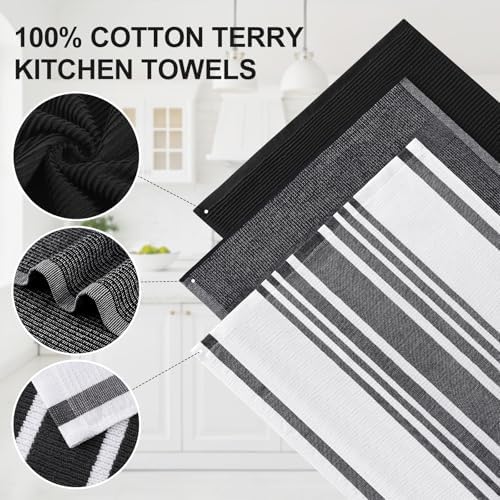 Homaxy Cotton 380 GSM Premium Kitchen Towels, 9 Pack - Image 2