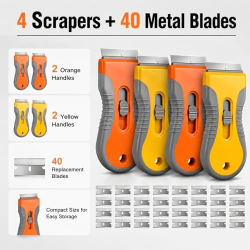 Rackii Razor Blade Scraper Tool, 4 Pack - Image 2