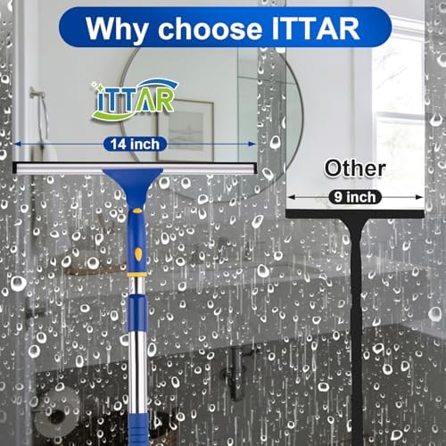 ITTAR 14 inch Rotatable Shower Squeegee - Image 3