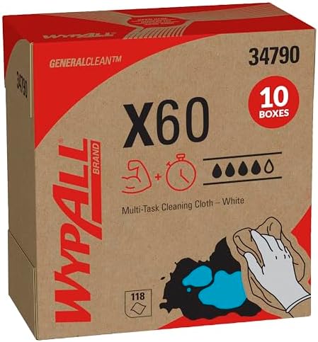 WypAll GeneralClean X60 Multi-Task Cleaning Cloths, 10 x 118 Towels by WypAll%C2%AEHeavyDutyWipers