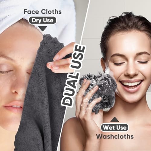 Orighty Washcloths 48 Pack, Ultra Soft Face Towels 12 x 12 inch - Image 3