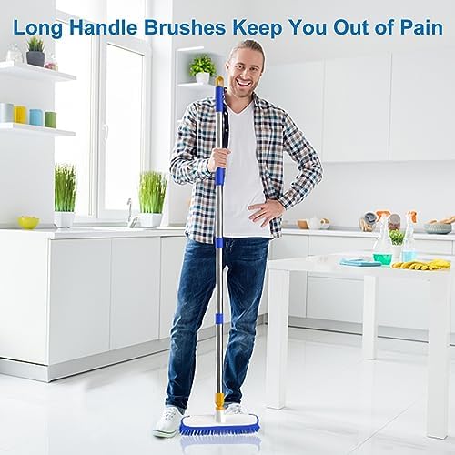 ITTAR 55" Extendable Floor Scrub Brush, Restaurant, Patio & Garage Cleaning - Image 2