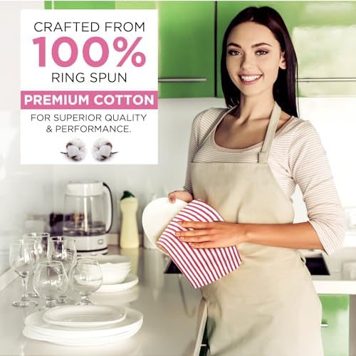 Stripe Kitchen Towels With Hanging Loop - Image 4