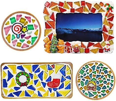 1.1LB Mixed Color Irregular Crystal Mosaic Tiles, Tiny Mini Mosaic Tile DIY - Image 4