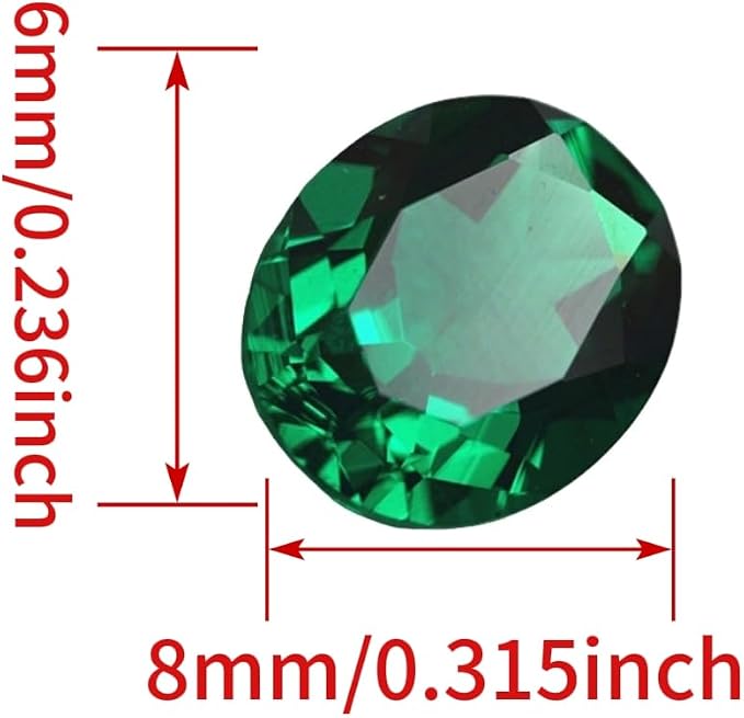 Emerald Green Color Cubic Zirconia Loose Beads Unset - Image 2