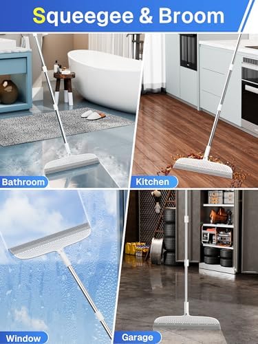 Silicone Floor Squeegee, 180° Rotating Air Broom, Squeegee - Image 4