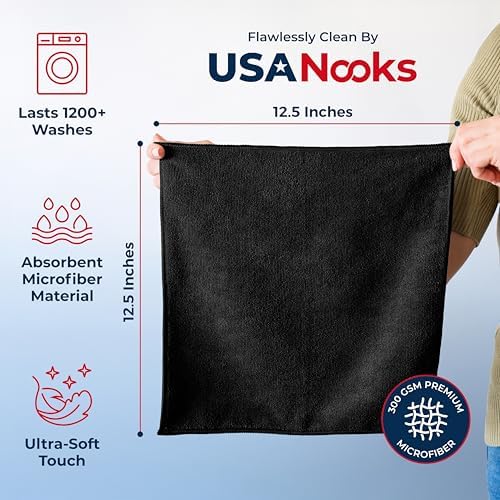 USANOOKS Premium 300GSM Microfiber Cleaning Cloth - Image 2