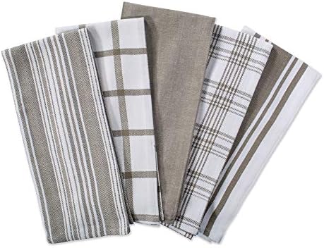 DII Assorted Woven, Kitchen Dishtowel Set, 5 Piece - Image 2