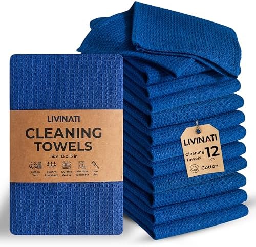 Royal Blue Cotton Cleaning Rags by LIVINATI