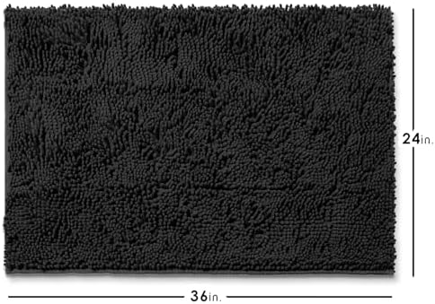 Hearth & Harbor Bathroom Rugs, Chenille Bath Mat - Image 3