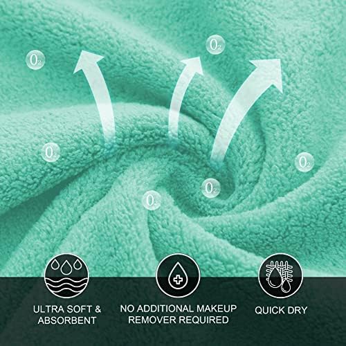 MOONQUEEN Microfiber Facial Cloths Fast Drying Washcloth 12 Pack - Image 7