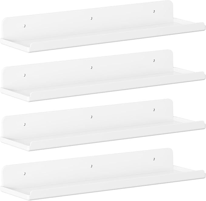 Lifewit Floating Shelves for Bathroom, Acrylic Display Shelf Wall Mounted for by Lifewit