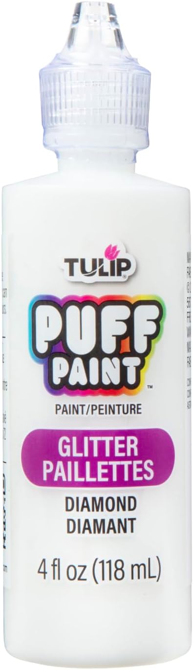 Tulip 16065 Dimensional Fabric Paint 4oz Glitter Diamond, 4 Fl Oz Packaging may by Tulip