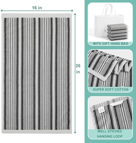 SALAS Kitchen Dish Towels for Drying Dishes, Large Cotton Kitchen Cloths Hand - Image 2