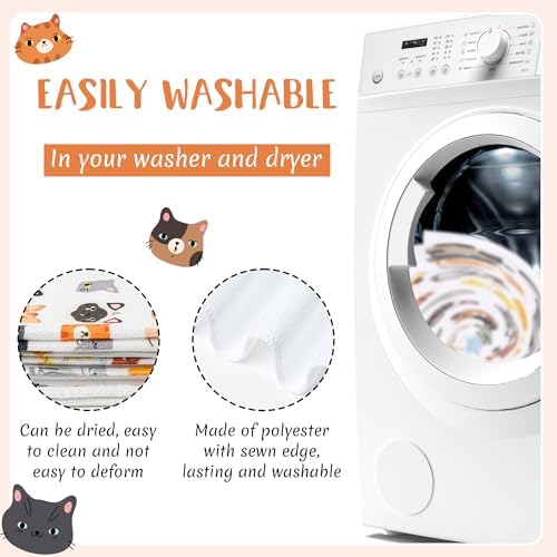 R HORSE 5Pcs Funny Cat Kitchen Towel Funny Saying Dish Towel Cat Lover Gift - Image 4