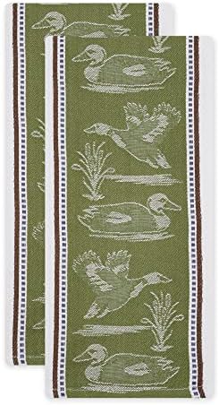 DII Woodlands Collection Dishtowel Set, Duck Jacquard, 2 Piece - Image 2