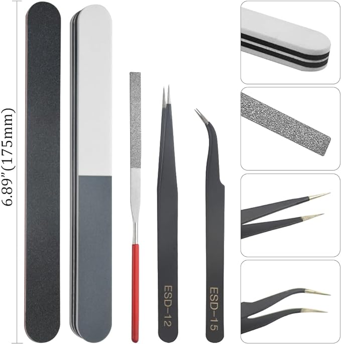 Professional 8 PCS Model Tools Kit Modeler Basic Tools Craft Set Hobby Building - Image 3