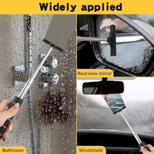 3 Pack Side Mirror Squeegee, Car Mirror Squeegee, Retractable Rearview Mirror - Image 5