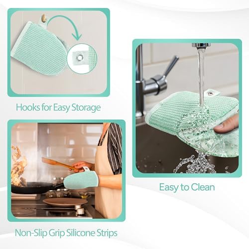 Casa Platino Heat Resistant Oven Mitts & Pot Holders, 4-Piece – Oven Mitt - Image 6