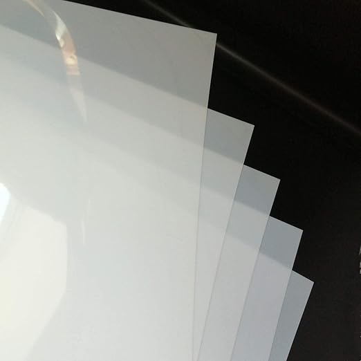 BANLTRE 10 Sheets 10 mil Mylar Sheet 12 x 12 inch Milky Translucent PET Blank Stencil Making Sheet for Machines, Laser Cutting, Cut Tool Template Material (10 mil)