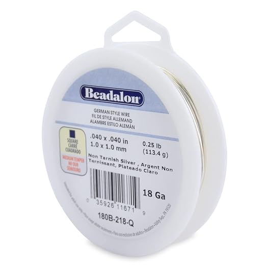 Beadalon German Style Wrapping Wire, 18 Gauge, 32 ft by Beadalon