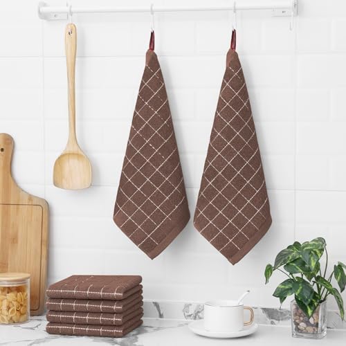 Homaxy 100% Cotton Terry Kitchen Dish Cloths, 4 Pack - Image 5