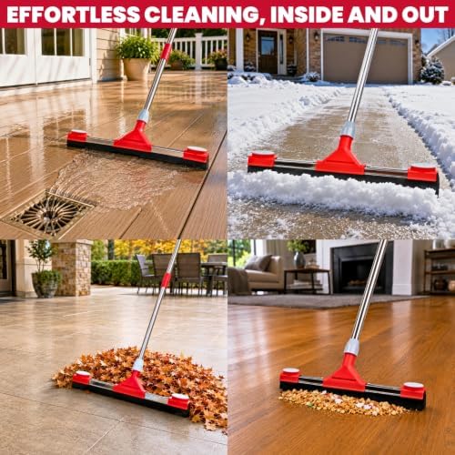Floor Squeegee Scrubber with Extendable 62" Long Handle - Image 6