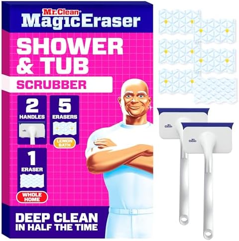 Mr. Clean Magic Eraser Shower & Tub Scrubber, Bathroom Cleaner, All in One by MrClean