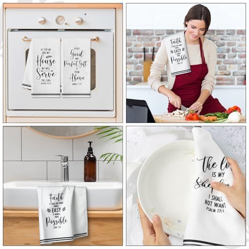 R HORSE 5Pcs Religious Christian Kitchen Towel Dish Towel Baking Lover Gift - Image 2