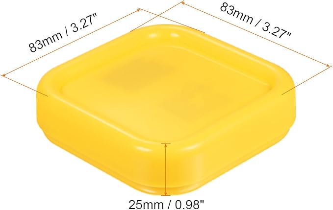 HARFINGTON Magnetic Pin Cushion Square Plastic Magnetic Sewing Pin Holder Storage Case Needle Cushion Tool for Sewing DIY Projects, Yellow