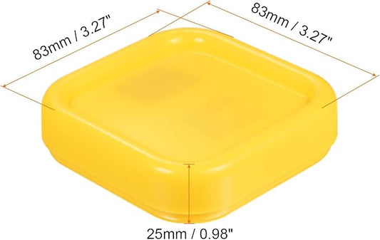 HARFINGTON Magnetic Pin Cushion Square Plastic Magnetic Sewing Pin Holder Storage Case Needle Cushion Tool for Sewing DIY Projects, Yellow