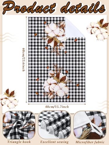 Bencailor 4 Pcs Farmhouse Kitchen Towels Rustic Farm Cotton Hand Dish Towel - Image 3