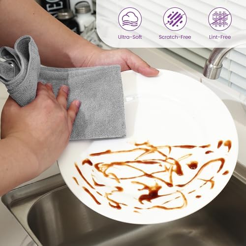 Microfiber Cleaning Cloths-12 Pack, Microfiber Towels - Image 5