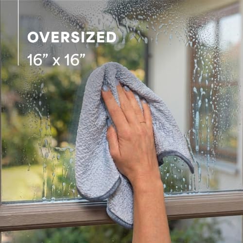 S&T INC. Aura Microfiber Glass Cleaning Cloth, 4 Pack - Image 6