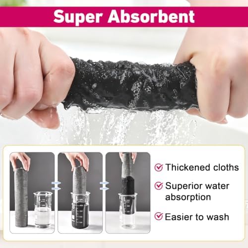 12PCs Magic Cloth, Magic Cleaning Cloth, Reusable Microfiber Cleaning Cloth - Image 6