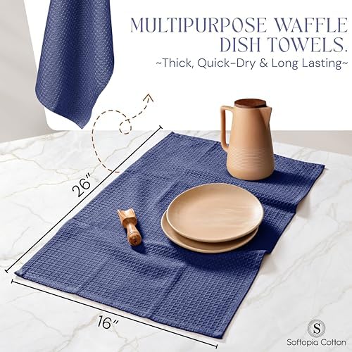 Waffle Weave Dish Towels 12 Pack, 16x26 Inches, Quick Dry Towels - Image 3