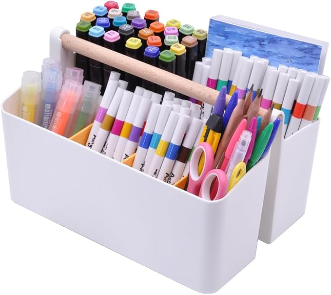 Art Caddy Organizer with Handle, Marker Organizer, Art Supply Storage Organizer - Image 8