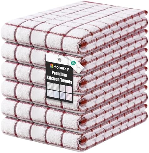 Homaxy Premium Kitchen Towels, Check Design by Homaxy