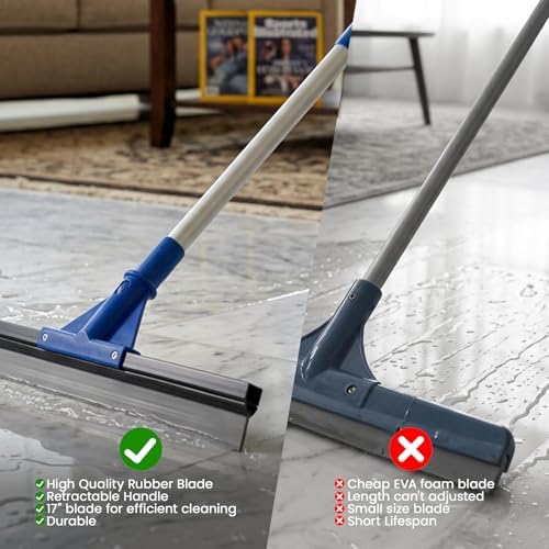 Floor Squeegee for Concrete Floor, Rubber Broom - Image 6