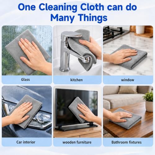Magic Cleaning Cloth 5-Pack Reusable Lint Free Cleaning Towels | XXL Microfiber - Image 6